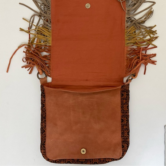 Free People Sundown Aztec Suede Fringe Purse - Picture 10 of 16